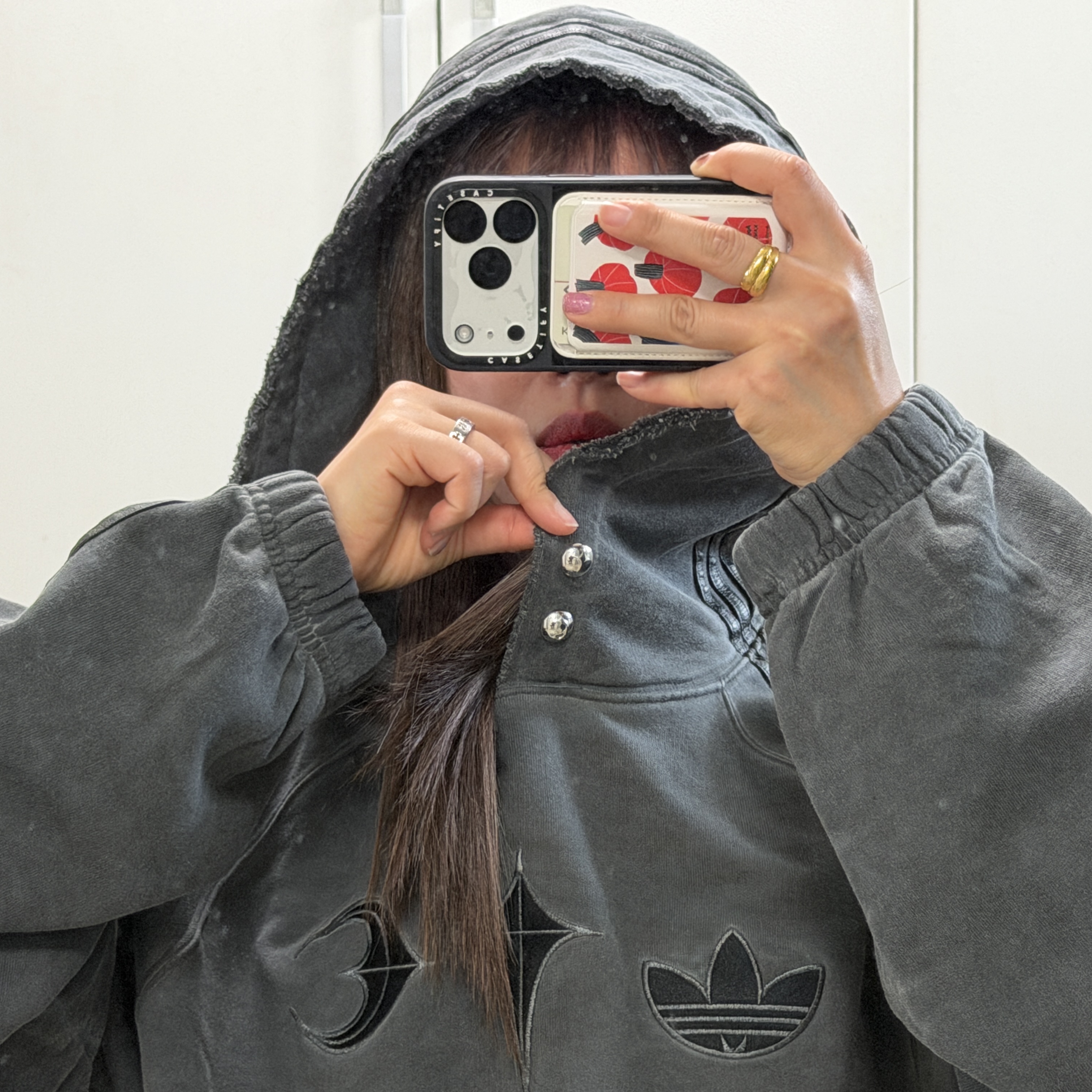 Adidas x Thug Club Sweat Hoodie Black - KR Sizing 착용 스타일 - 3