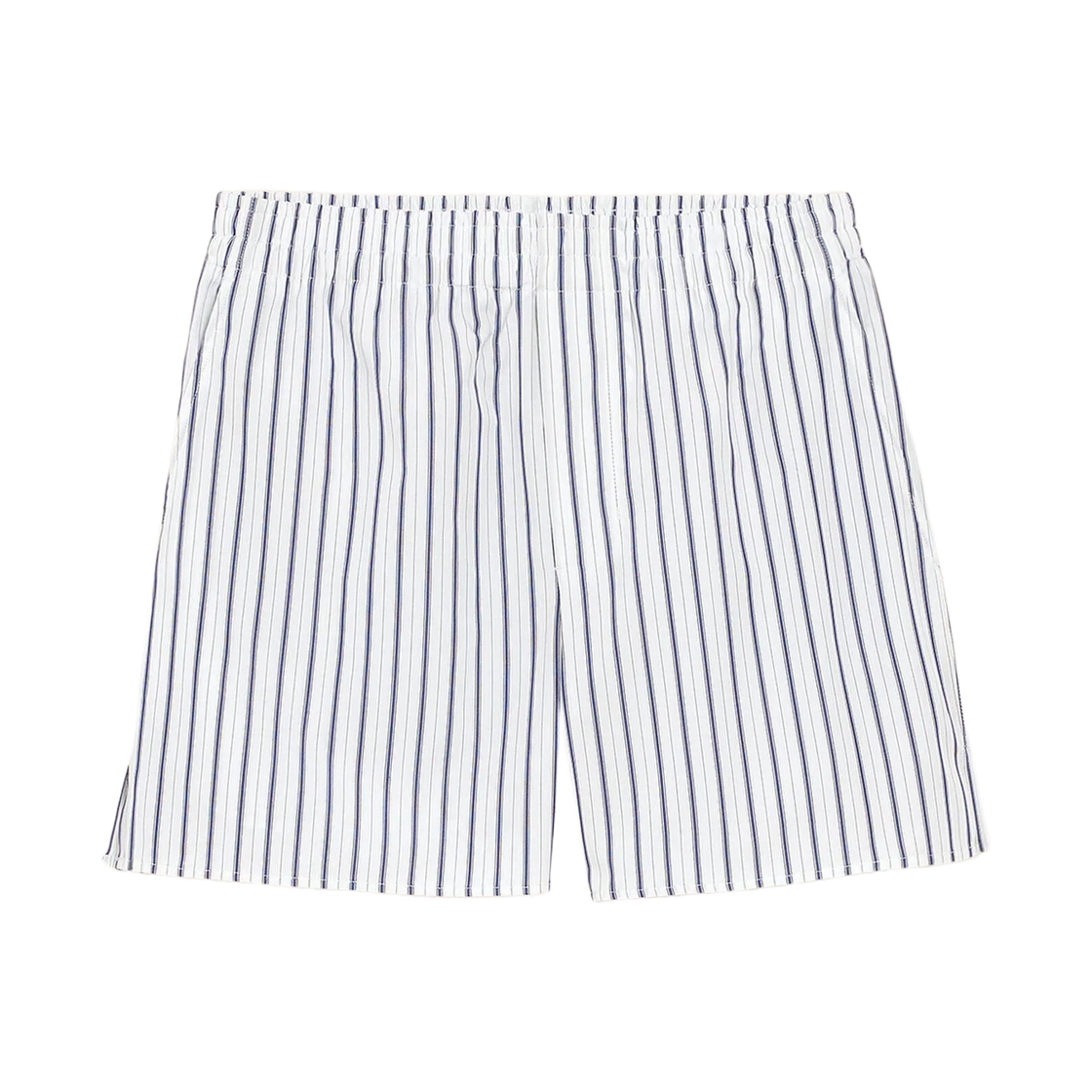 아미 화이트 코튼 엘라스티케이티드 쇼츠 화이트 잉크(AMI White Cotton Elasticated Shorts White Ink)