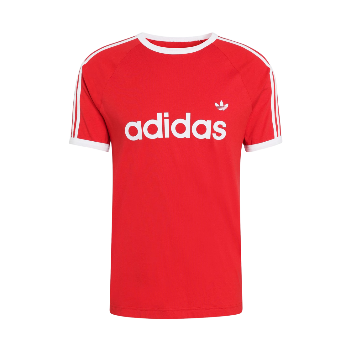 KF0416 Adidas 3-Stripes Slim Ringer T-Shirt Better Scarlet - KR Sizing