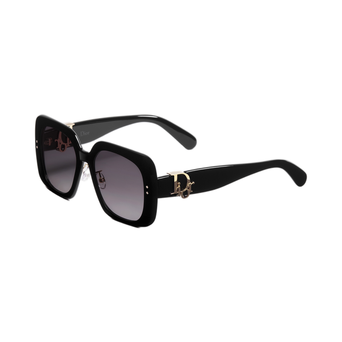 (W) 디올 오블리크 S1F 선글라스 스퀘어 글로시 블랙((W) Dior Oblique S1F Sunglasses Square Glossy Black) - 2
