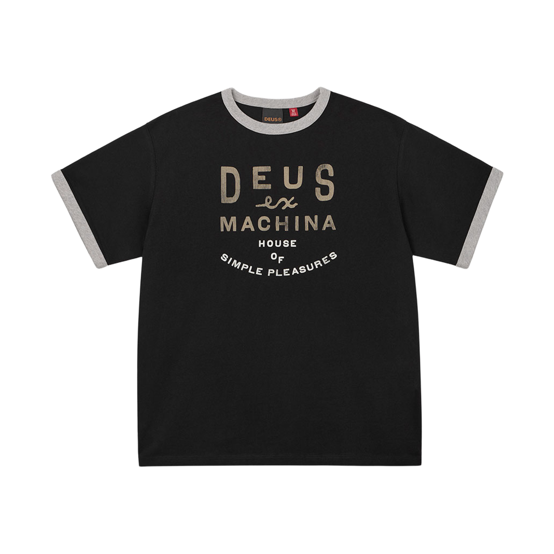 [6% 적립] 데우스 엑스 마키나 링거 티셔츠 블랙([6% 적립] Deus Ex Machina House Of Simple Pleasures Ringer Tee Black)