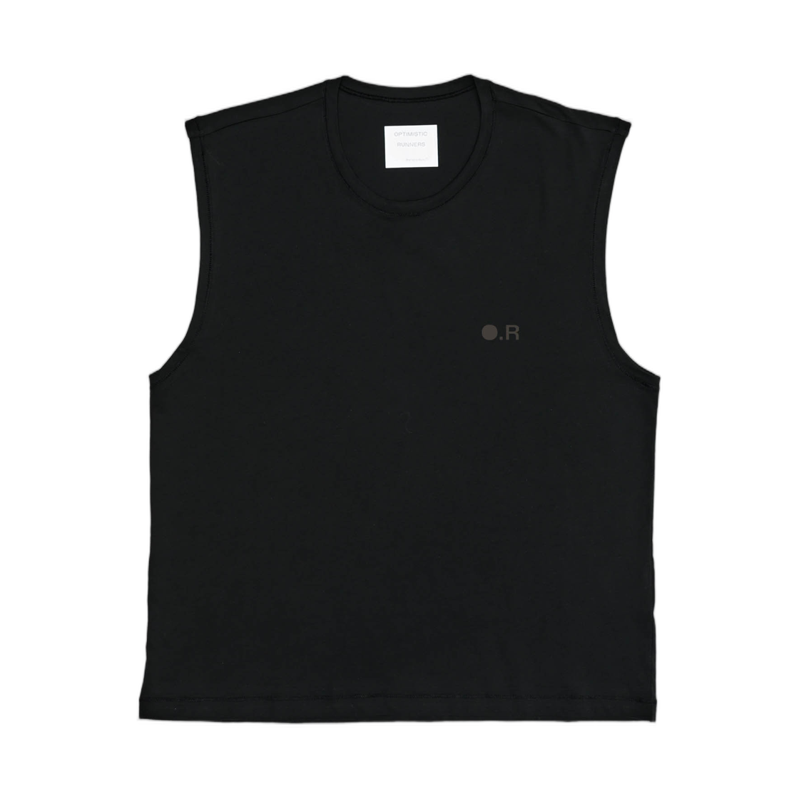 옵티미스틱 러너스 러닝 코튼 탱크 탑 블랙(Optimistic Runners Running Cotton Tank Top Black) - 1