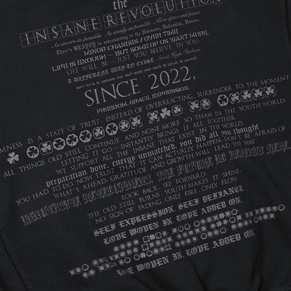 인세인개러지 아플리케 스웻 셔츠 - 블랙(INSANE GARAGE Applique Sweat Shirt_Black) - 4