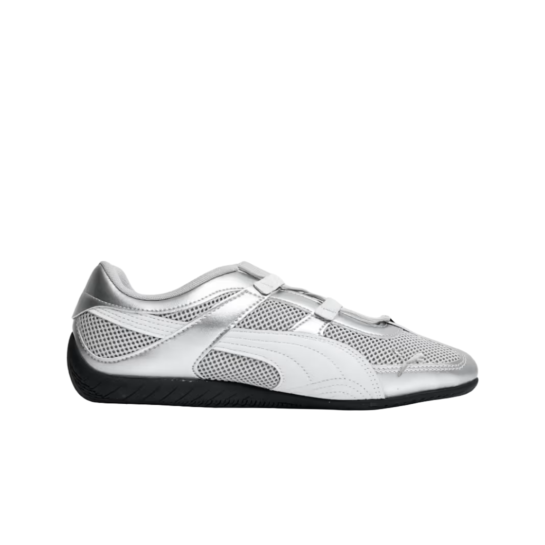 (W) 푸마 스피드캣 고 메탈릭 실버 화이트((W) Puma Speedcat Go Metallic Silver White)