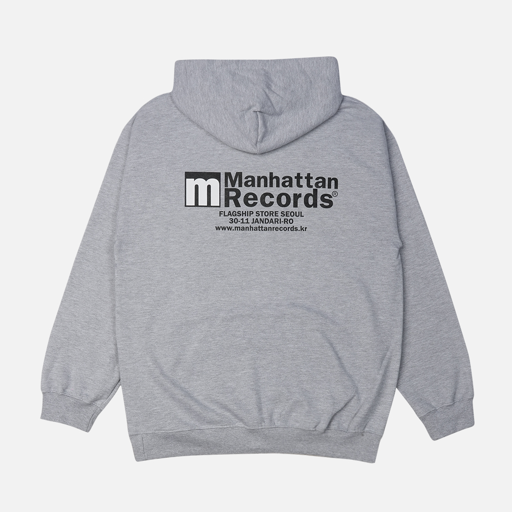 맨하탄 레코즈 플래그쉽 로고 후디 - 그레이(Manhattan Records Flagship Logo Hoodie - Grey) - 3