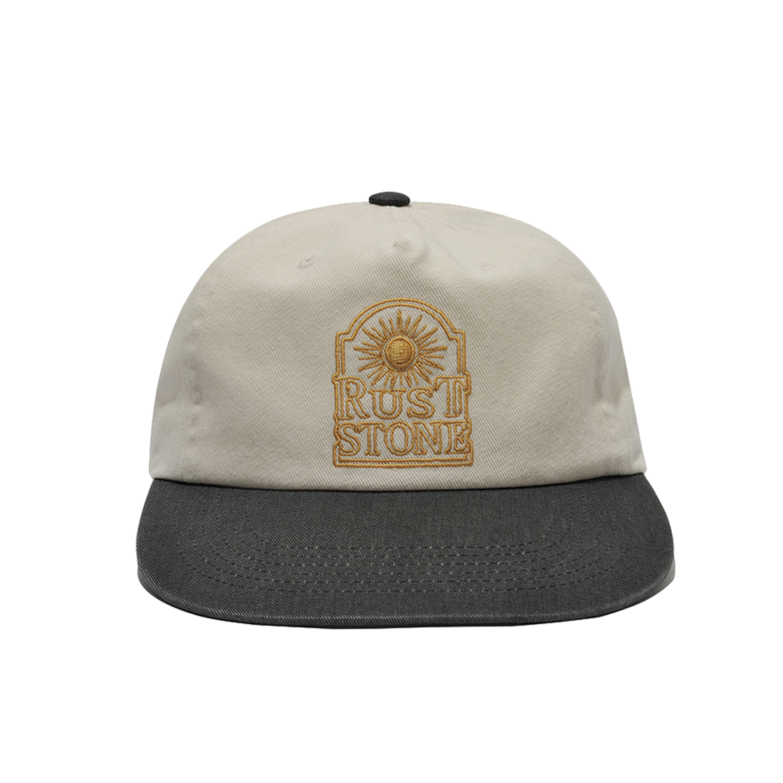 러스트앤스톤 썬 엠블럼 볼캡 아이보리 블랙(Rust And Stone Sun Emblem Ball Cap Ivory Black)