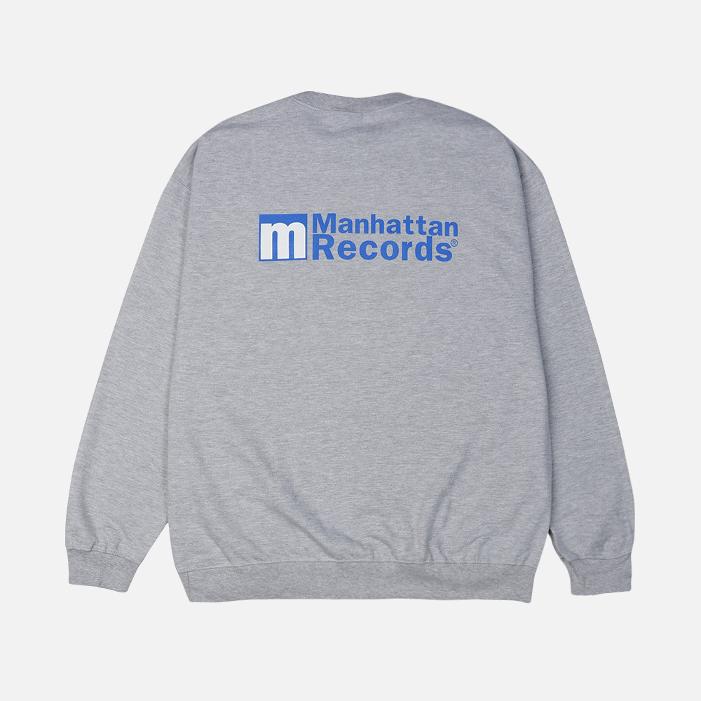맨하탄 레코즈 박스 로고 크루넥 - 그레이(Manhattan Records Box Logo Crew Neck - Grey) - 3