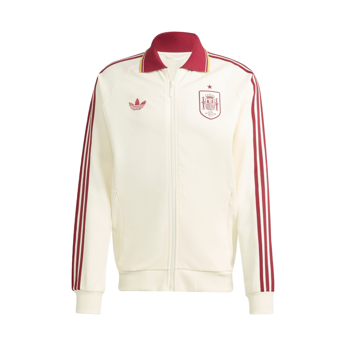 아디다스 스페인 어웨이 앤섬 자켓 오프 화이트 - US 사이즈 (논 마킹 버전)(Adidas Spain Away Anthem Jacket Off White - US Sizing (Non Marking Ver.))