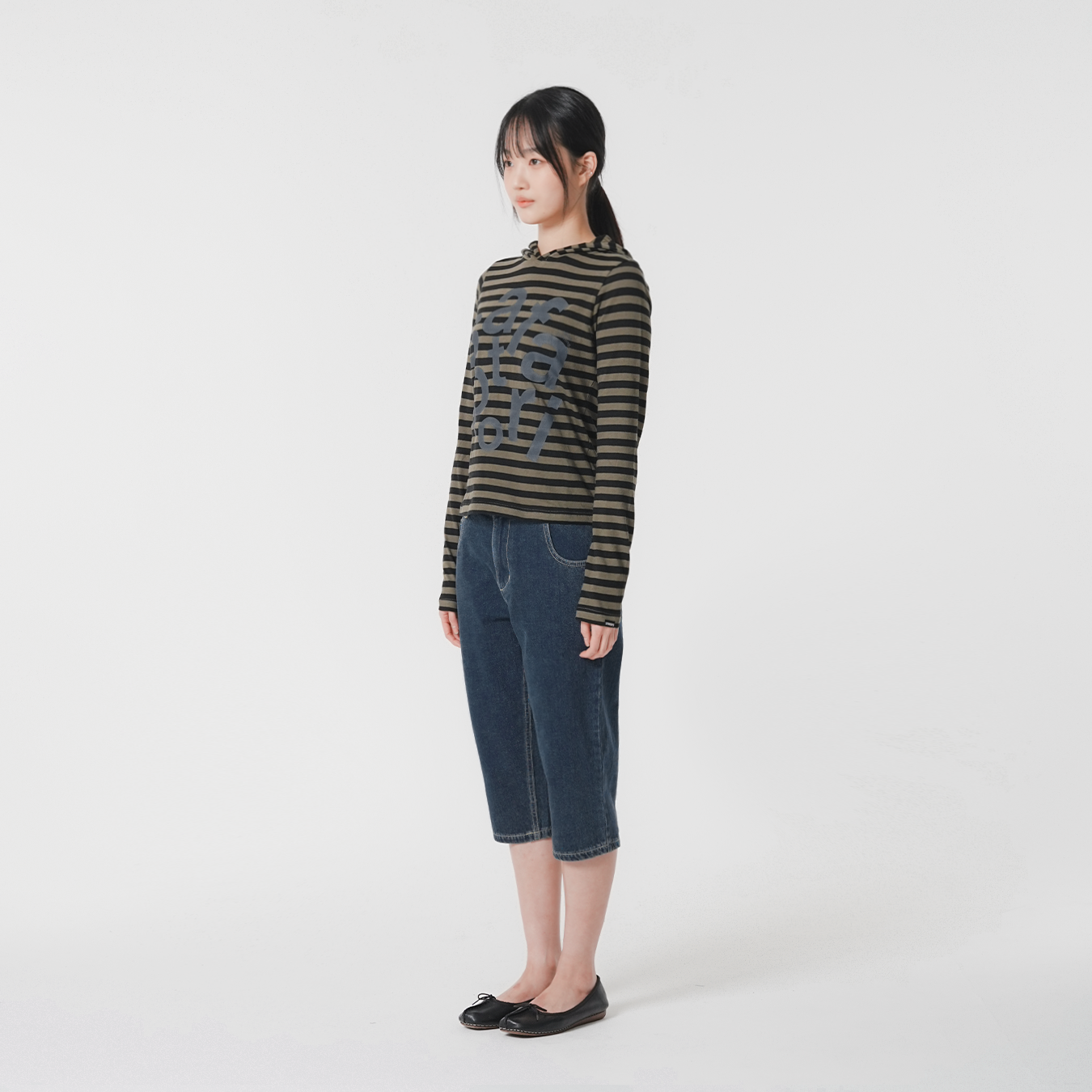 [KREAM 단독] 사파리스팟 1/2 티켓팅 스트라이프 보더 후디 올리브([KREAM 단독] Safarispot 1/2 Ticketing Stripe Border Hoodie Olive) - 3