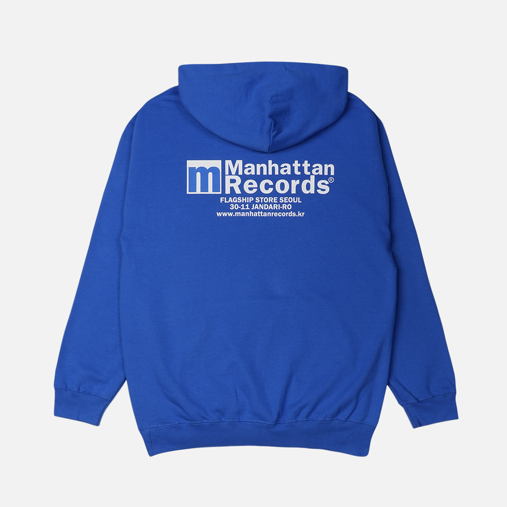 맨하탄 레코즈 플래그쉽 로고 후디 - 블루(Manhattan Records Flagship Logo Hoodie - Blue) - 3