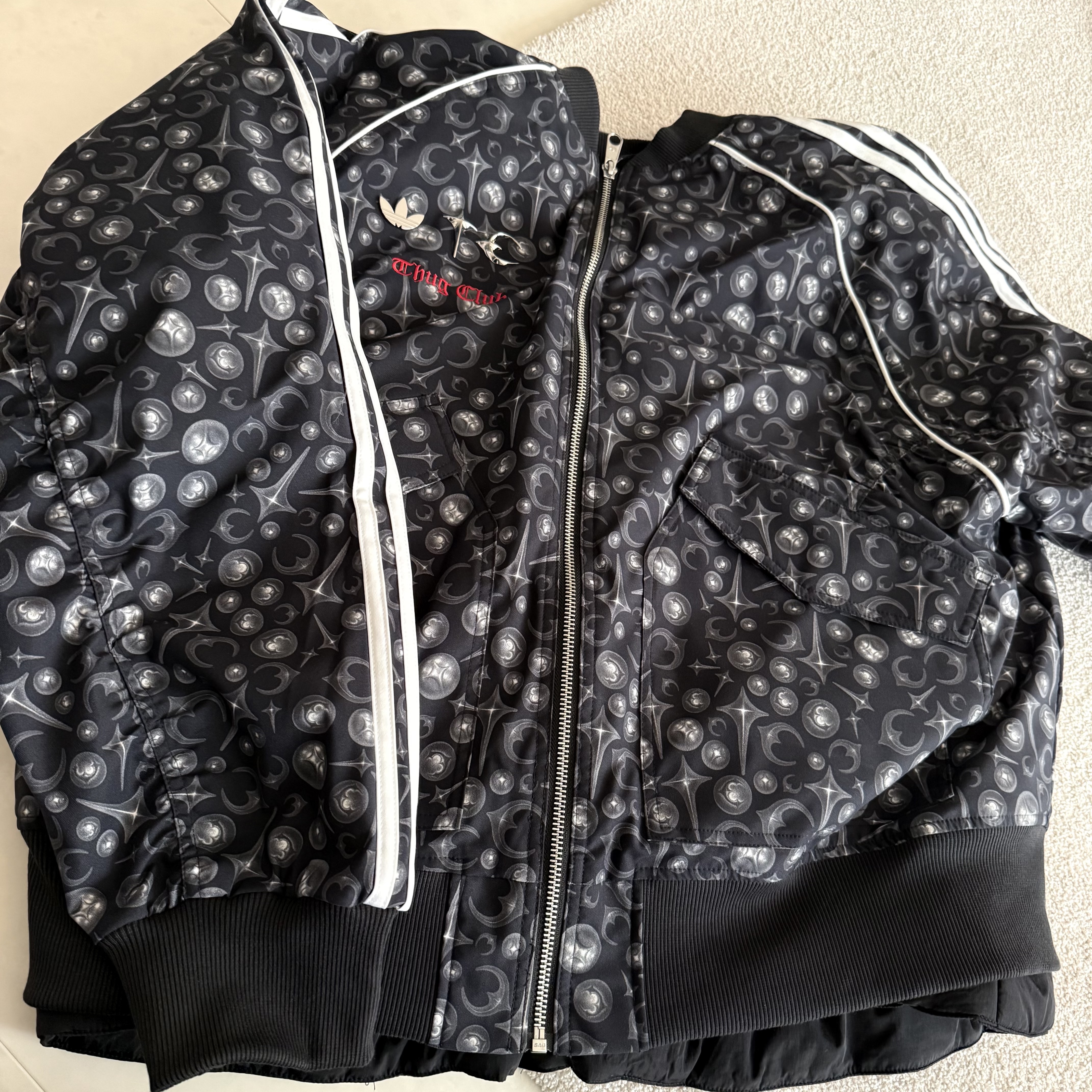 Adidas x Thug Club Superstar Jacket Black White - KR Sizing 착용 스타일