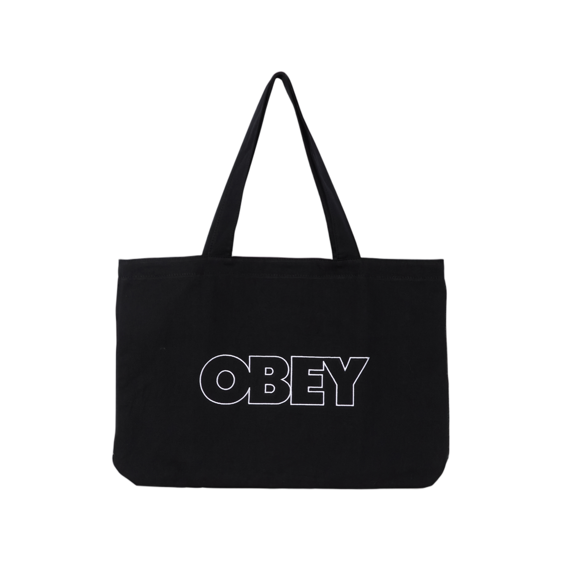 100010165 Obey Outline Canvas Tote Bag Black