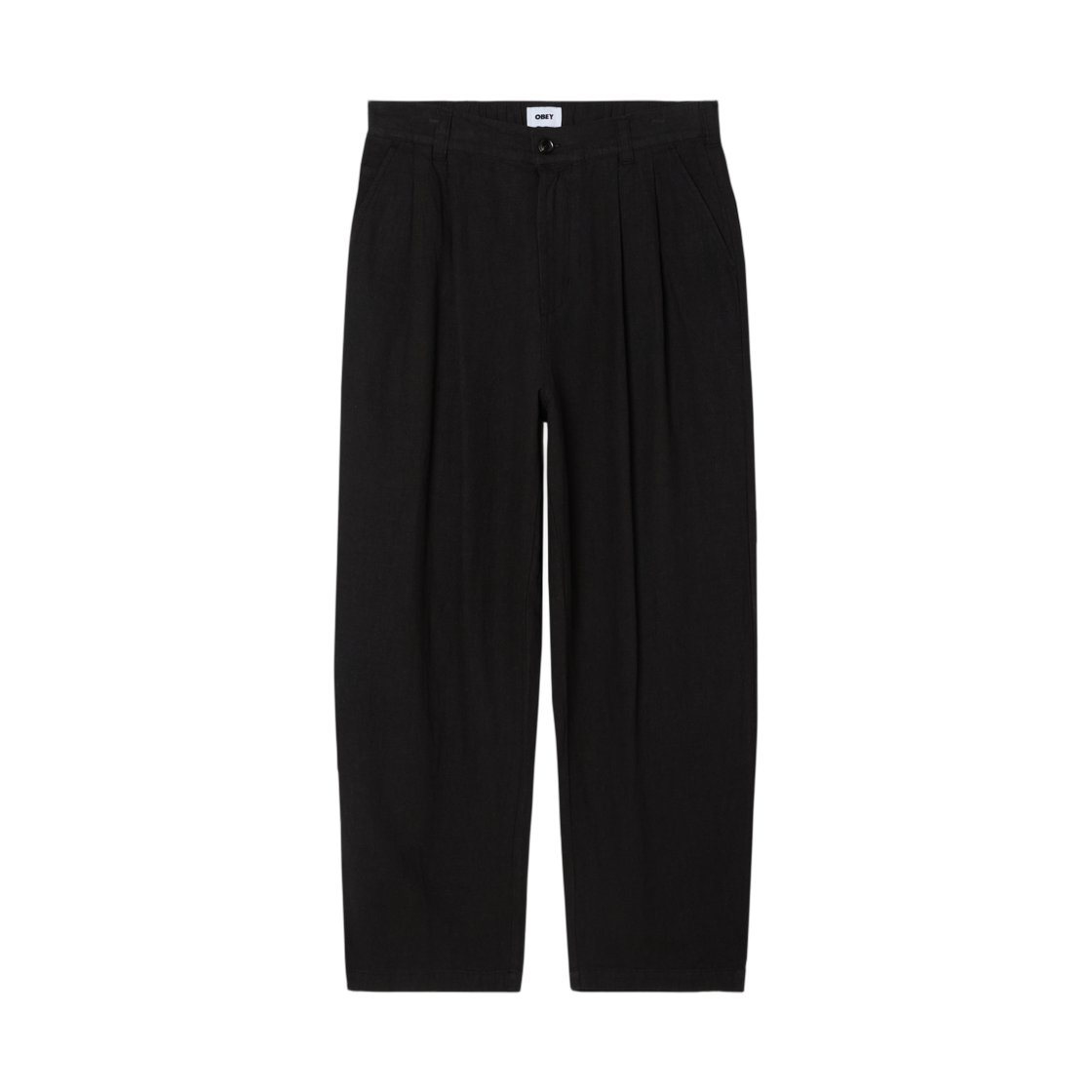 오베이 포스터 플리츠 리넨 팬츠 블랙(Obey Foster Pleated Linen Pant Black)