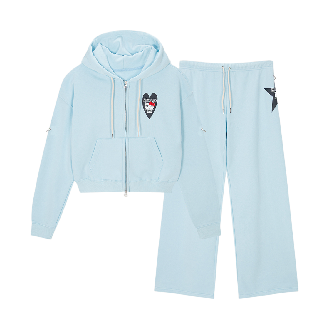 HF26APK002SB HIGHTIDE FRANKIE Meowsfits Hoodie Pants Set Sky Blue