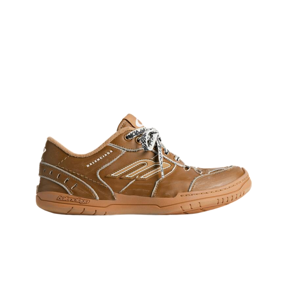 841765WCURS2200 Balenciaga Hamptons Medium Worn-Out Sneaker In Camel