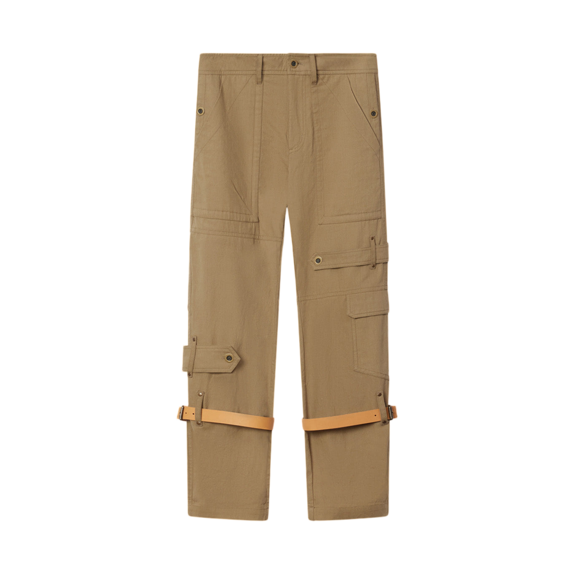 (W) 이자벨 마랑 브린다 스트레이트 레그 캔버스 카고 팬츠 카키 - 26SS((W) Isabel Marant Brinda Straight Leg Canvas Cargo Pants Khaki - 26SS)