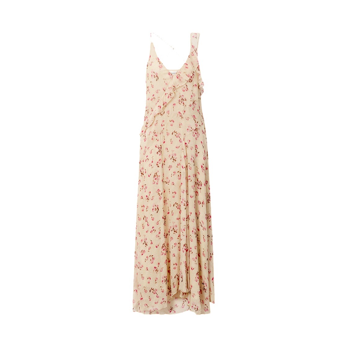 (W) 이자벨 마랑 럭시 롱 프린티드 모슬린 드레스 씬 스트랩 베이지 - 26SS((W) Isabel Marant Luxie Long Printed Muslin Dress with Thin Straps Beige - 26SS) - 1