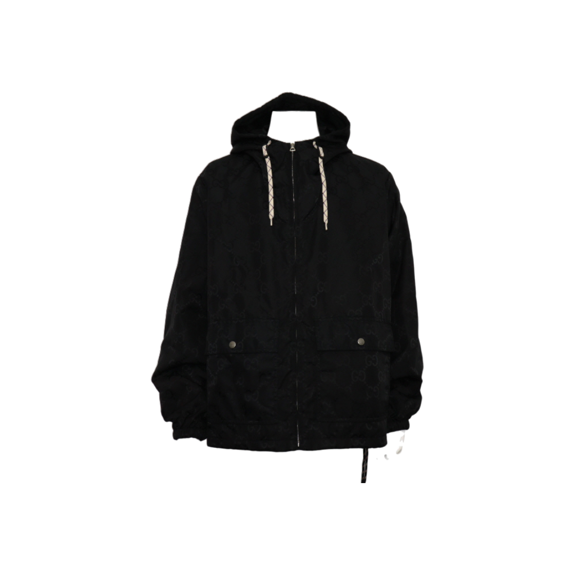 IT7KVE7A2RJB Gucci 751327 GG Logo Nylon Canvas Bomber Hoodie for Men