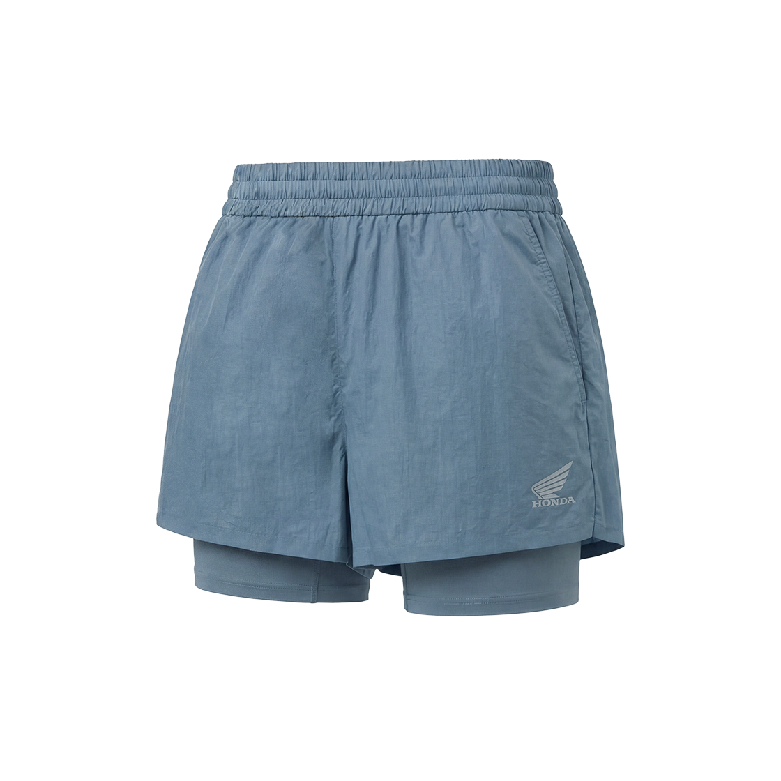 HGM1SO371AVB Honda Speed Run Layered Shorts Vintage Blue