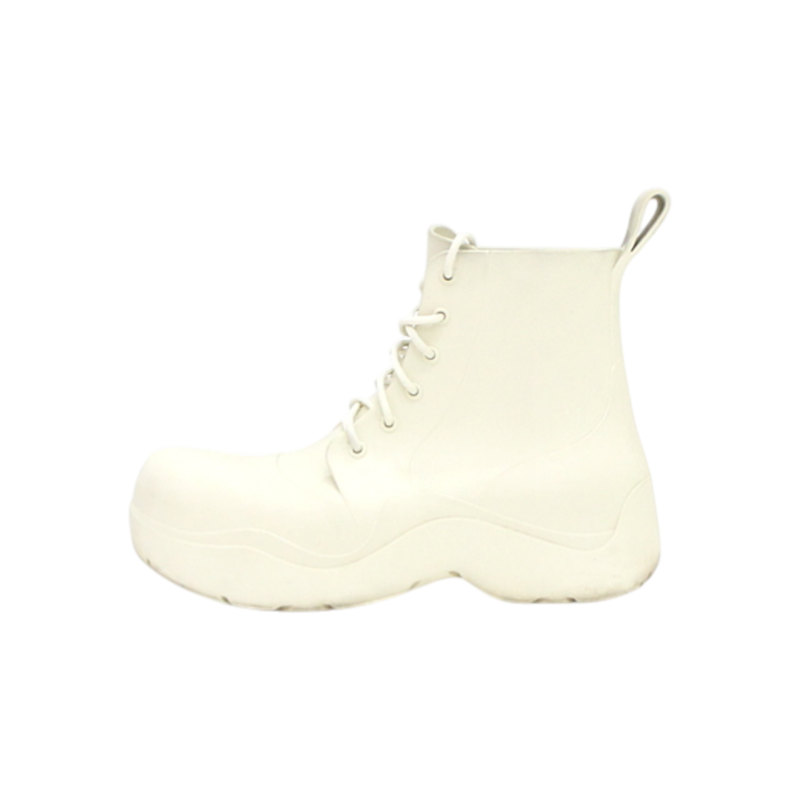 보테가 베네타 716201 화이트 러버 남성 앵클 레인부츠aa62118(Bottega Veneta White Rubber Men's Ankle Rain Boots) - 1