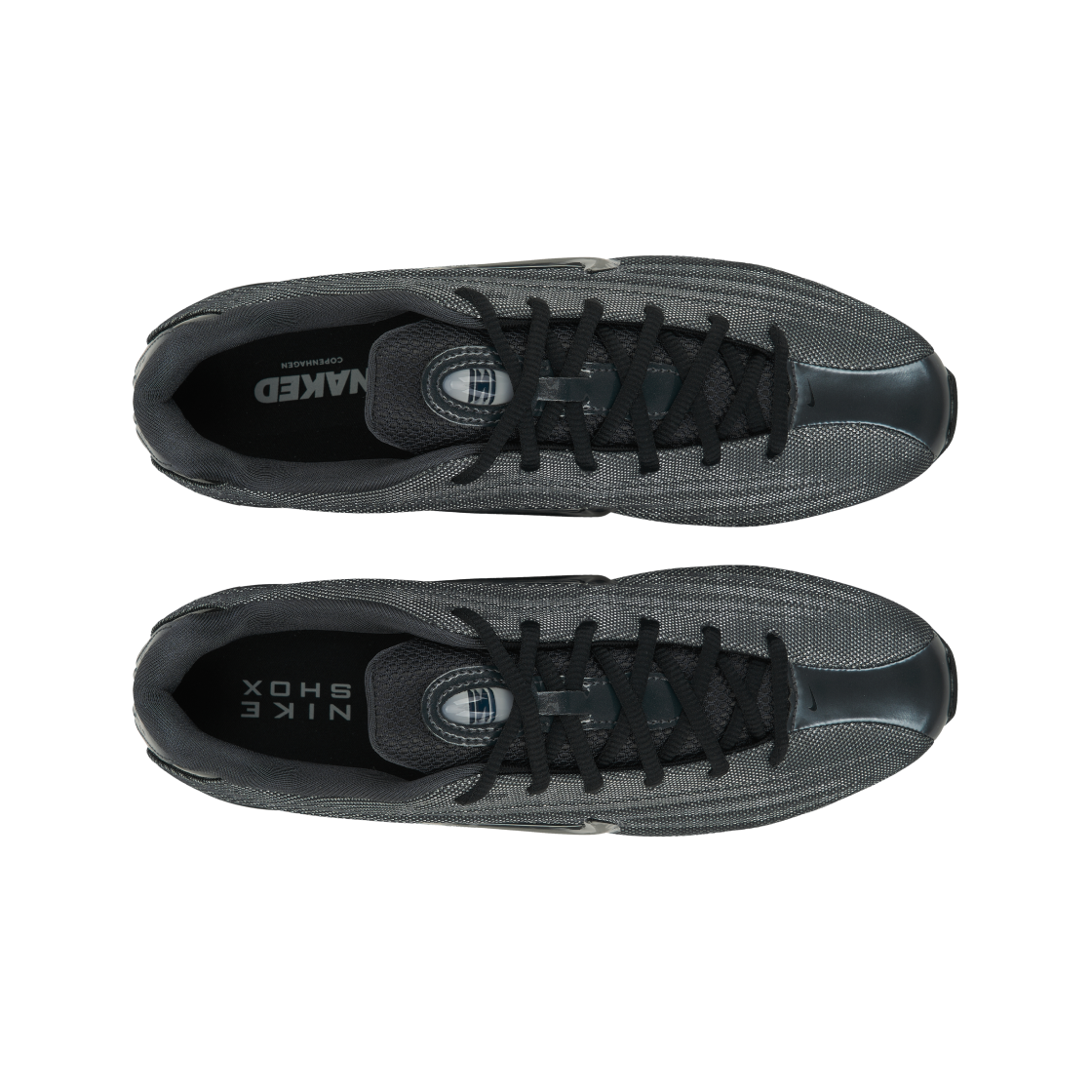 (W) 나이키 x 네이키드 샥스 Z 메탈릭 헤마타이트 블랙((W) Nike x Naked Shox Z Metallic Hematite Black) - 5