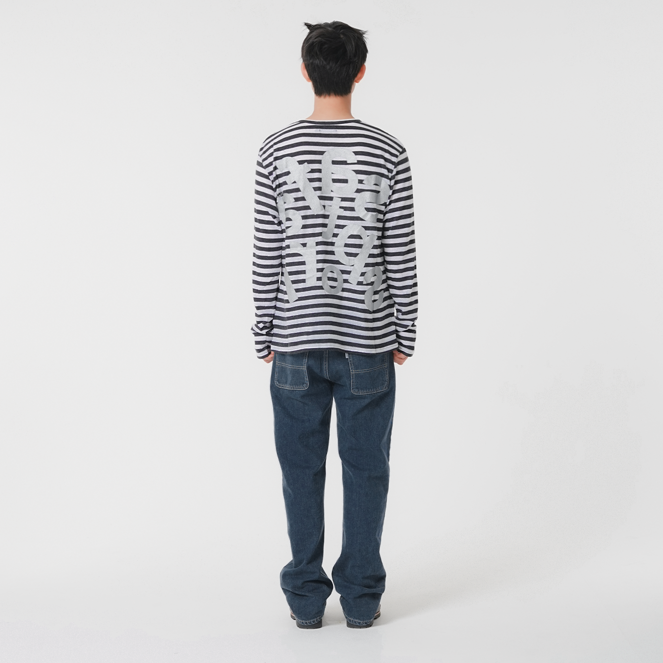 [KREAM 단독] 사파리스팟 티켓팅 스트라이프 보더티 그레이 화이트([KREAM 단독] Safarispot Ticketing Stripe Border Tee Gray White) - 5