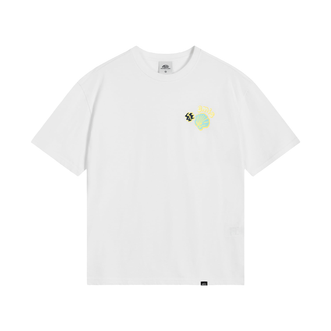 이미스 코스탈 자수 티셔츠 화이트(Emis Coastal Embroidery T-Shirt White)