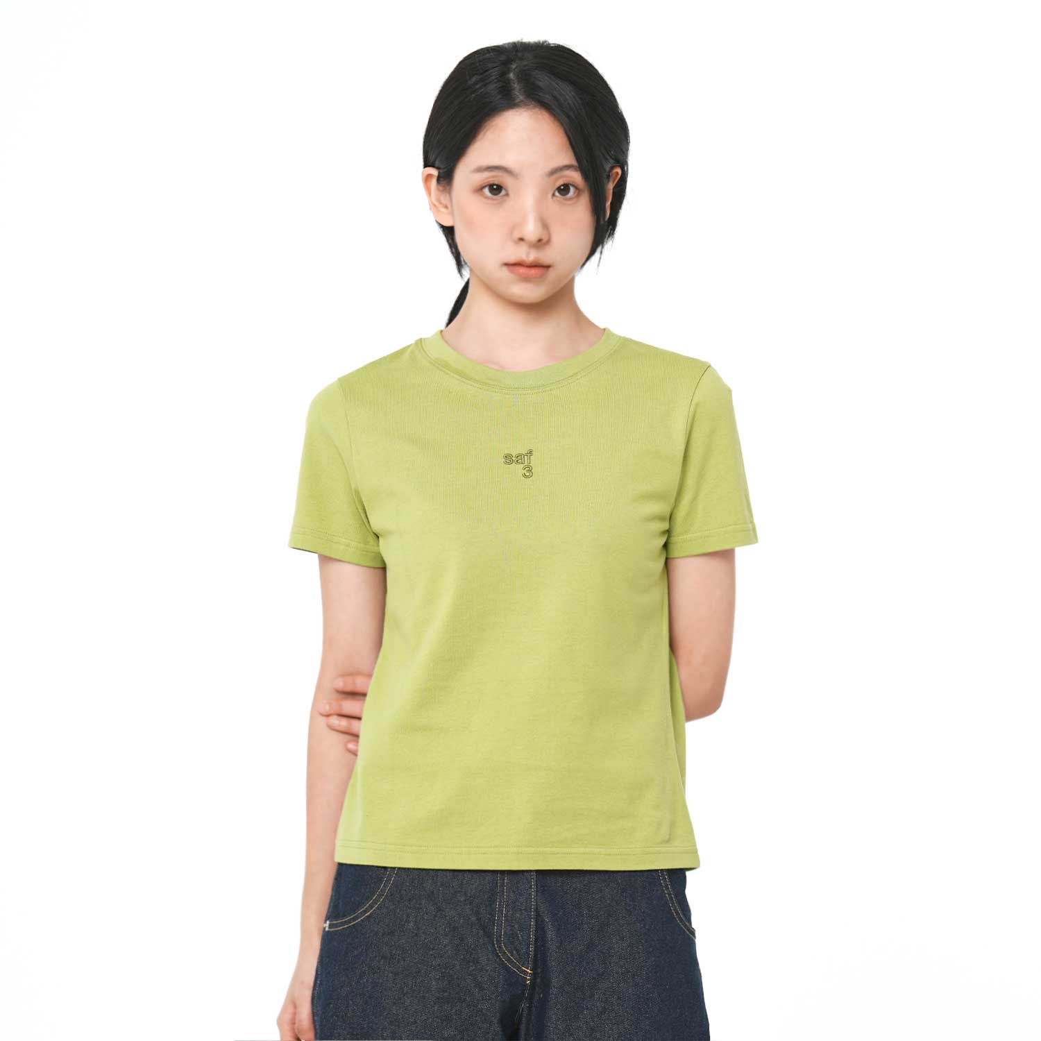 [예약 배송] 사파리스팟 1/2 베이직 미니 사파리 티셔츠 그린([예약 배송] Safarispot 1/2 Basic Mini Safari T-Shirt Green) - 3