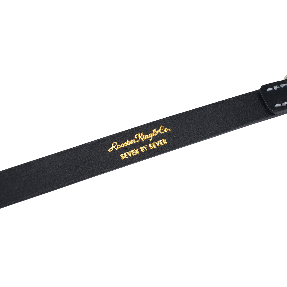 세븐바이세븐 x 루스터 킹 앤 코 카트 버클 내로우 레더 벨트 블랙 - 26SS(Seven By Seven x Rooster King & Co., Cart Buckle Narrow Leather Belt Black - 26SS) - 6
