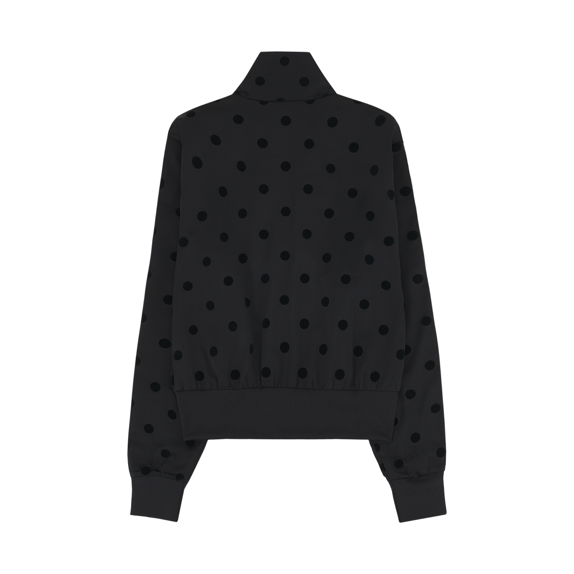 (W) 아디다스 오리지널스 새틴 폴카 닷 트랙 탑 블랙 - US 사이즈((W) Adidas Originals Satin Polka Dot Track Top Black - US Sizing) - 2