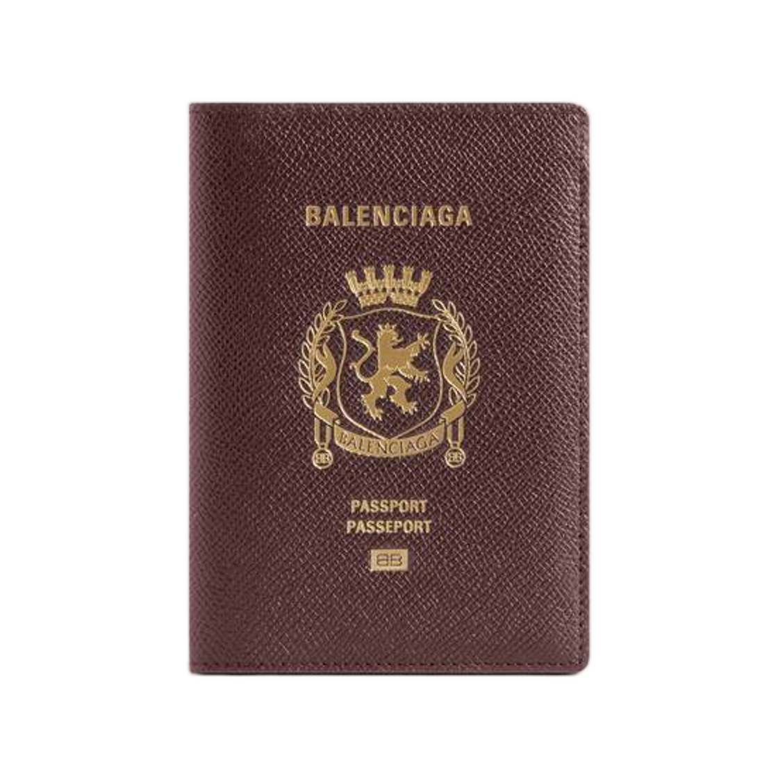 7877422AA3R6027 Balenciaga Passport Holder In Passport Burgundy