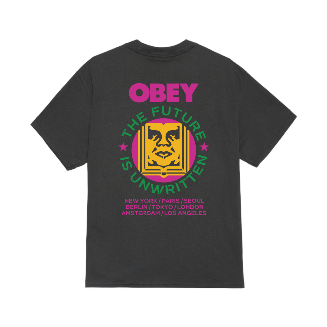 오베이 퓨처 언리튼 클래식 티셔츠 빈티지 블랙(Obey Future Unwritten Classic T-Shirt Vintage Black)