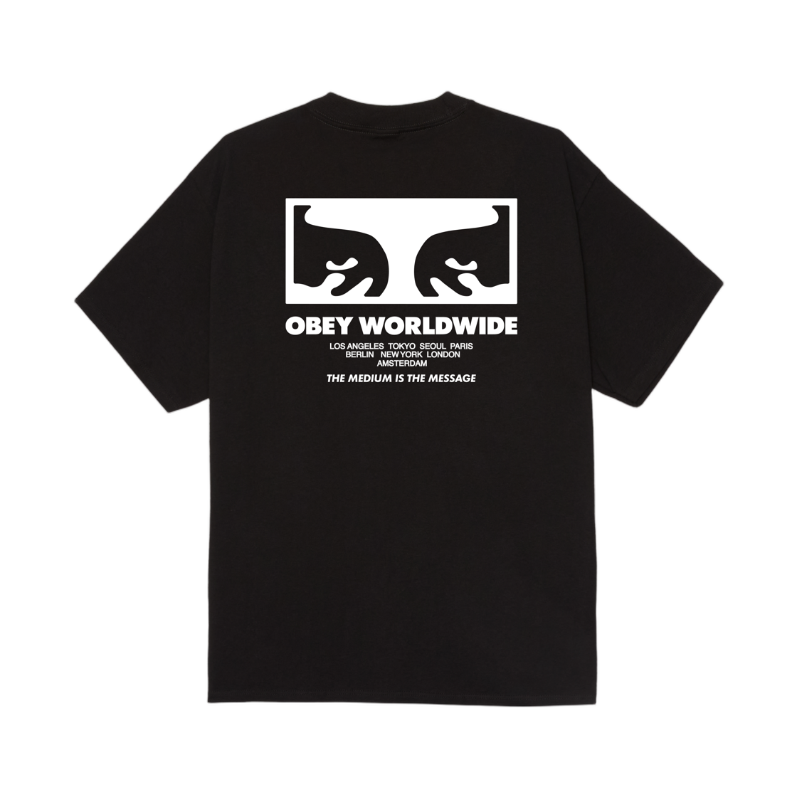 오베이 미디움 이즈 메시지 클래식 티셔츠 블랙(Obey The Medium Is The Message Classic T-Shirt Black)
