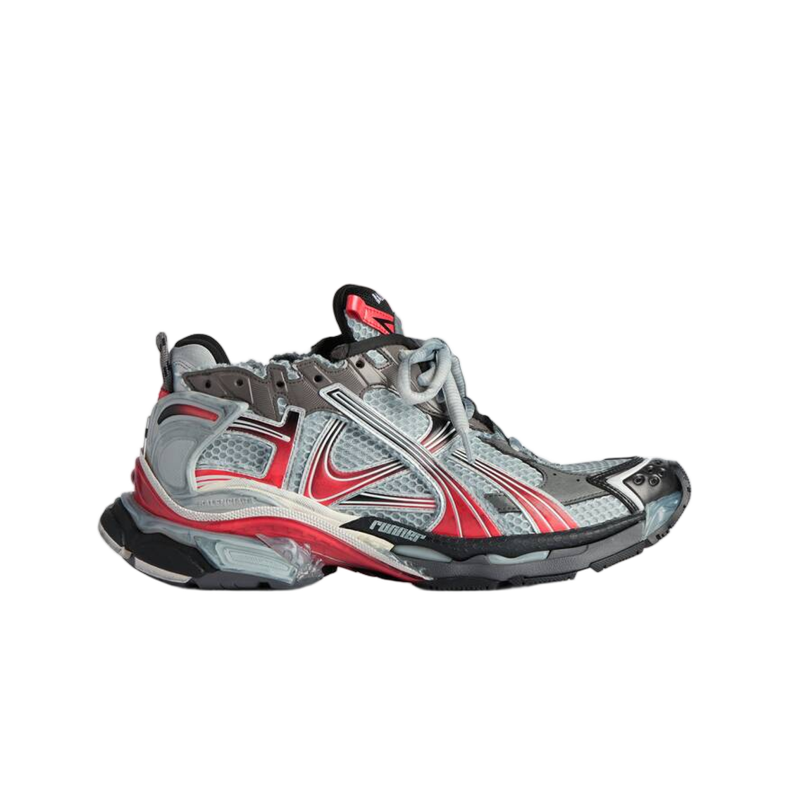 772774WRUNG1161 Balenciaga Runner Gradient Sneaker In Grey Red