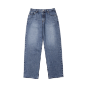 PHOS333 W Loose Fit Denim Pants Indigo Blue