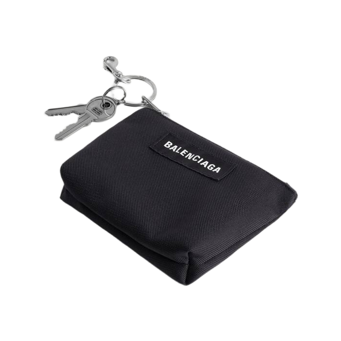 8458782AB611000 Balenciaga Charm Zipped Pouch In Black