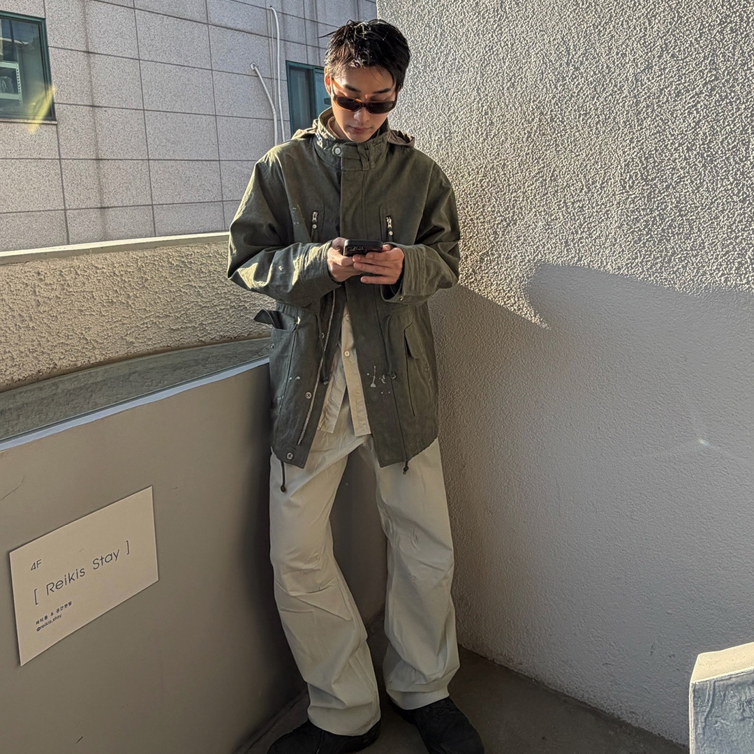 Marmot Mammoth 65 Field Jacket Khaki 착용 스타일