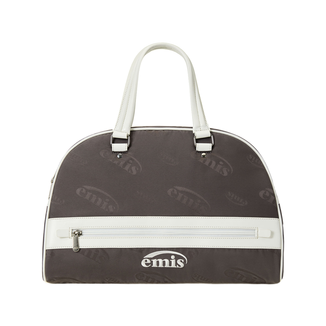 - Emis Logo Jacquard Duffle Bag Brown