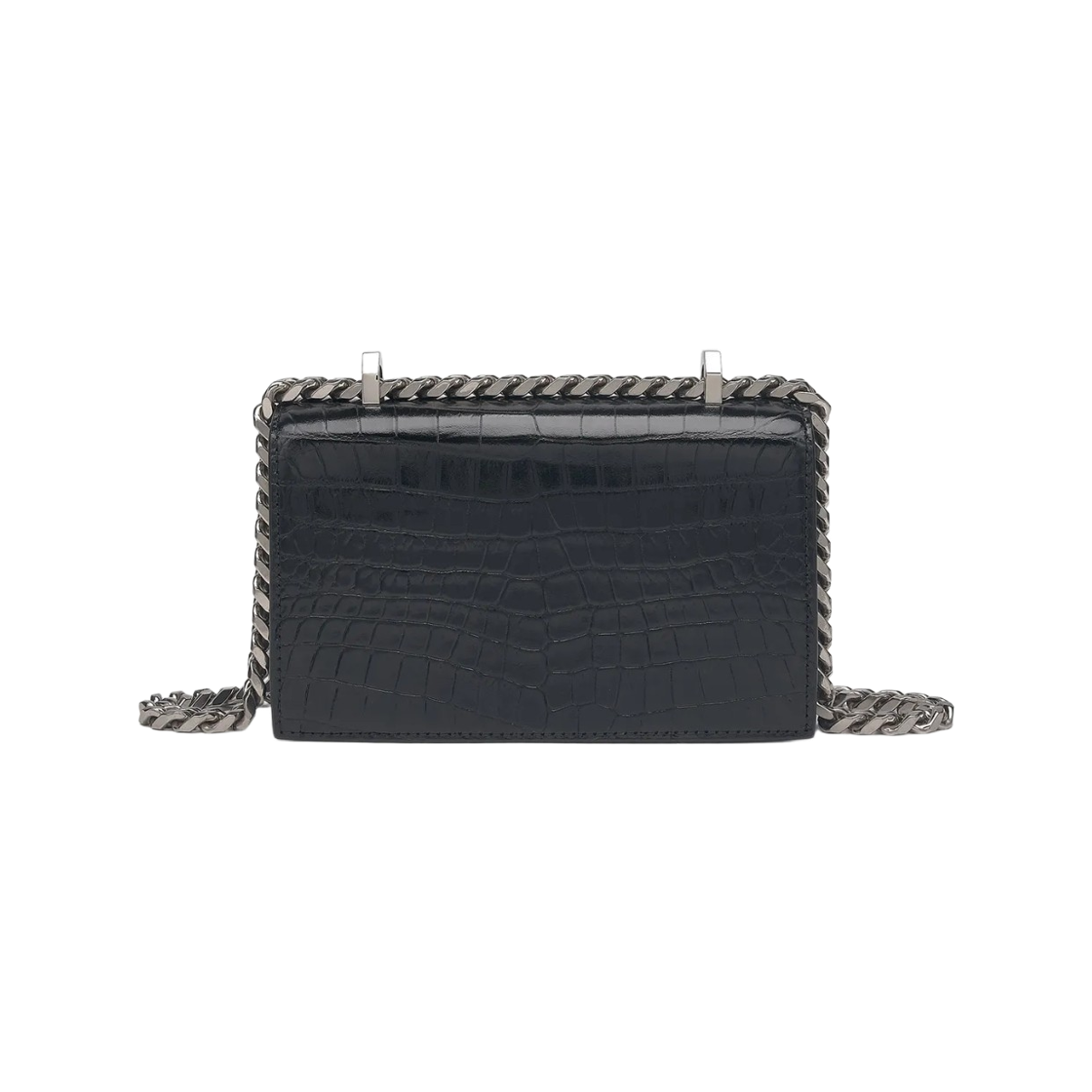 알렉산더 맥퀸 미니 쥬얼 사첼 백 블랙 실버(Alexander McQueen Mini Jewelled Satchel Bag Black Silver) - 2