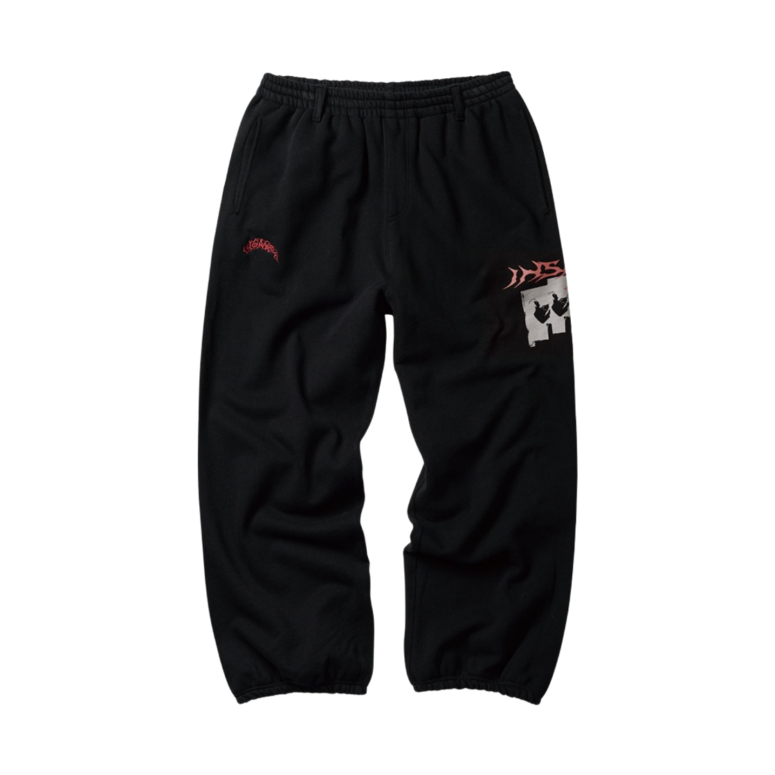 IG26SBT012BK INSANE GARAGE Insane Graphic Logo Sweat Pants_Black