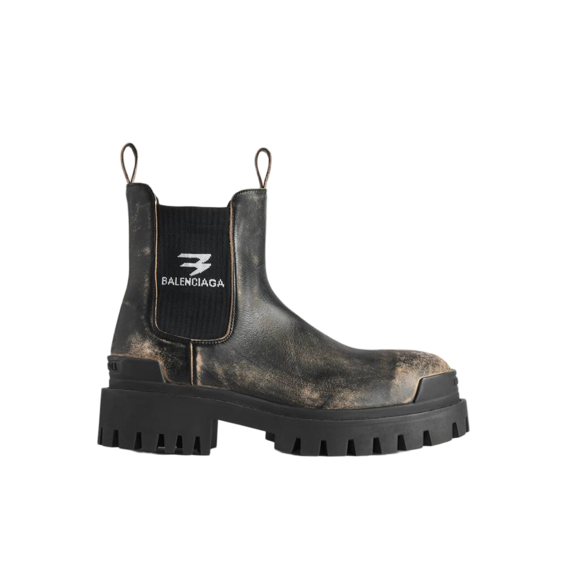 발렌시아가 스트라이크 첼시 부츠 블랙 베이지(Balenciaga Strike Chelsea Boot In Black Beige) - 1