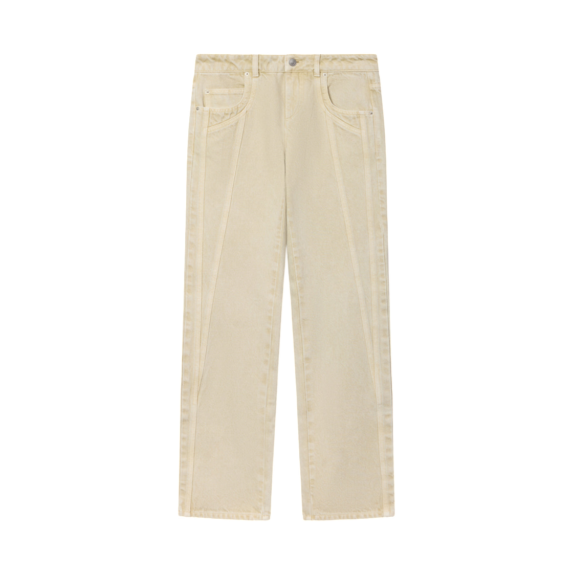 PA0671FA-D1H02E-23EC (W) Isabel Marant Jaylis Lightweight Denim Bootcut Jeans Ecru - 26SS
