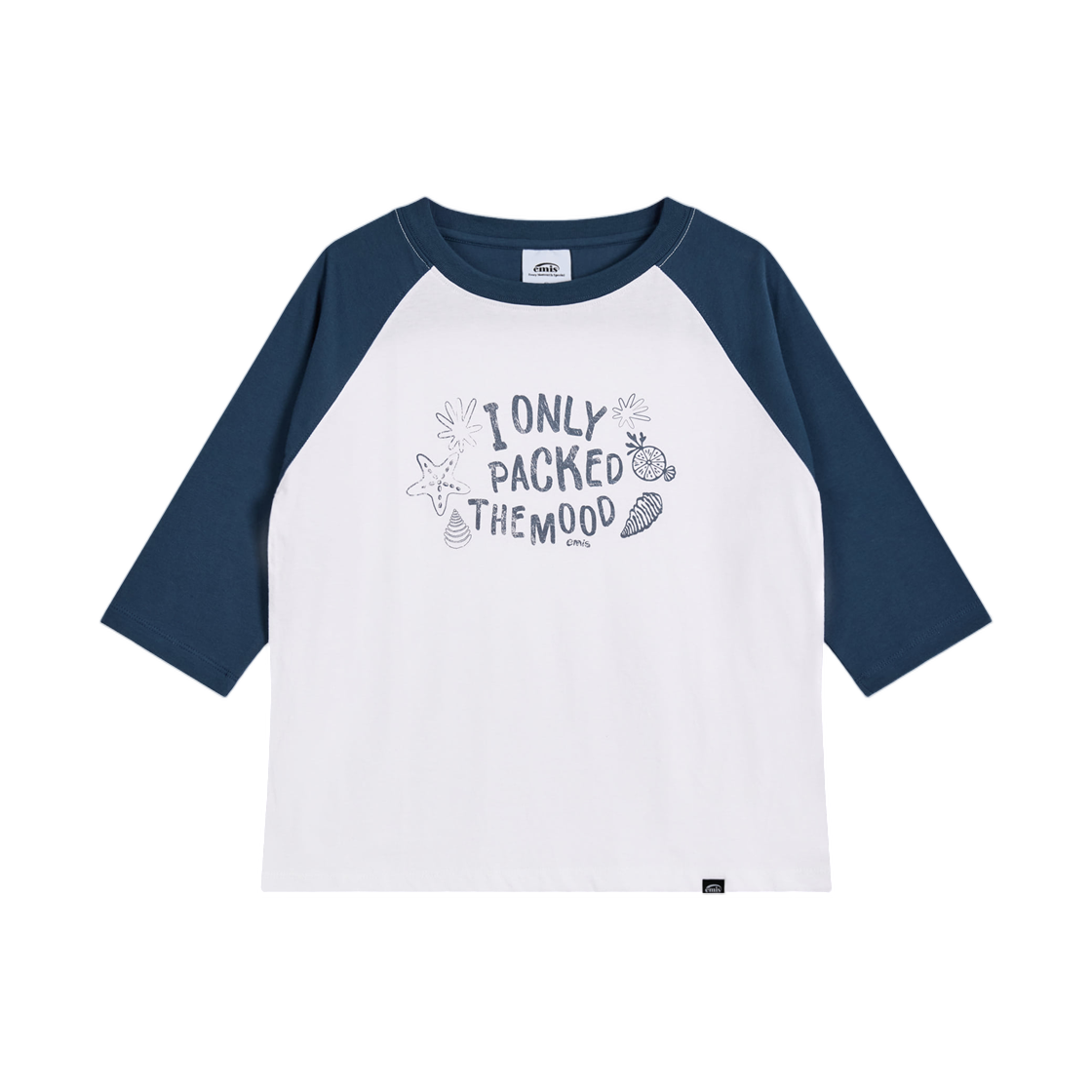 (W) 이미스 코스탈 래글런 티셔츠 화이트((W) Emis Coastal Raglan T-Shirt White) - 1