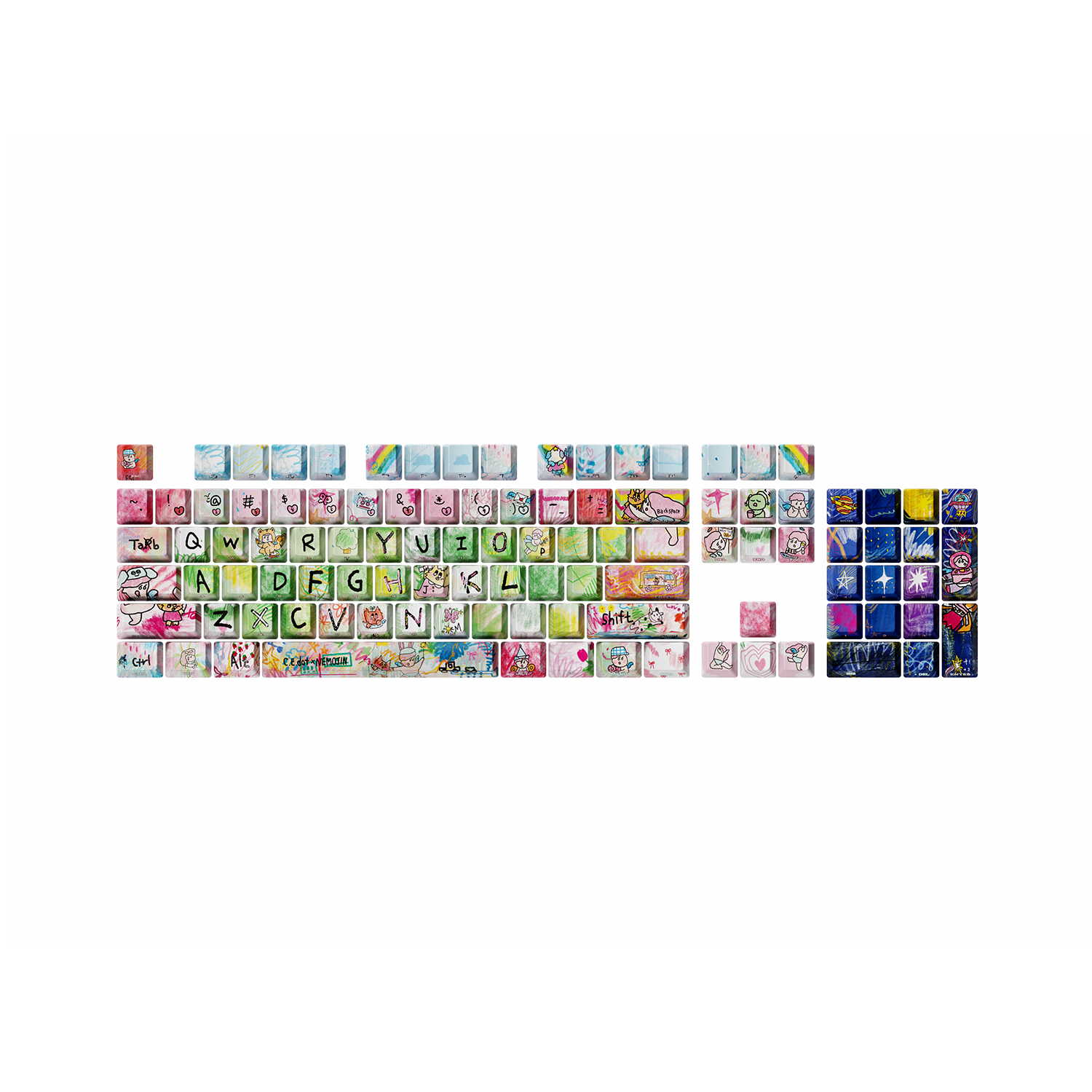 시이닷 네모진 염료승화 한글 PBT 키캡(C.e.dot Nemojin Hangul PBT Keycaps)