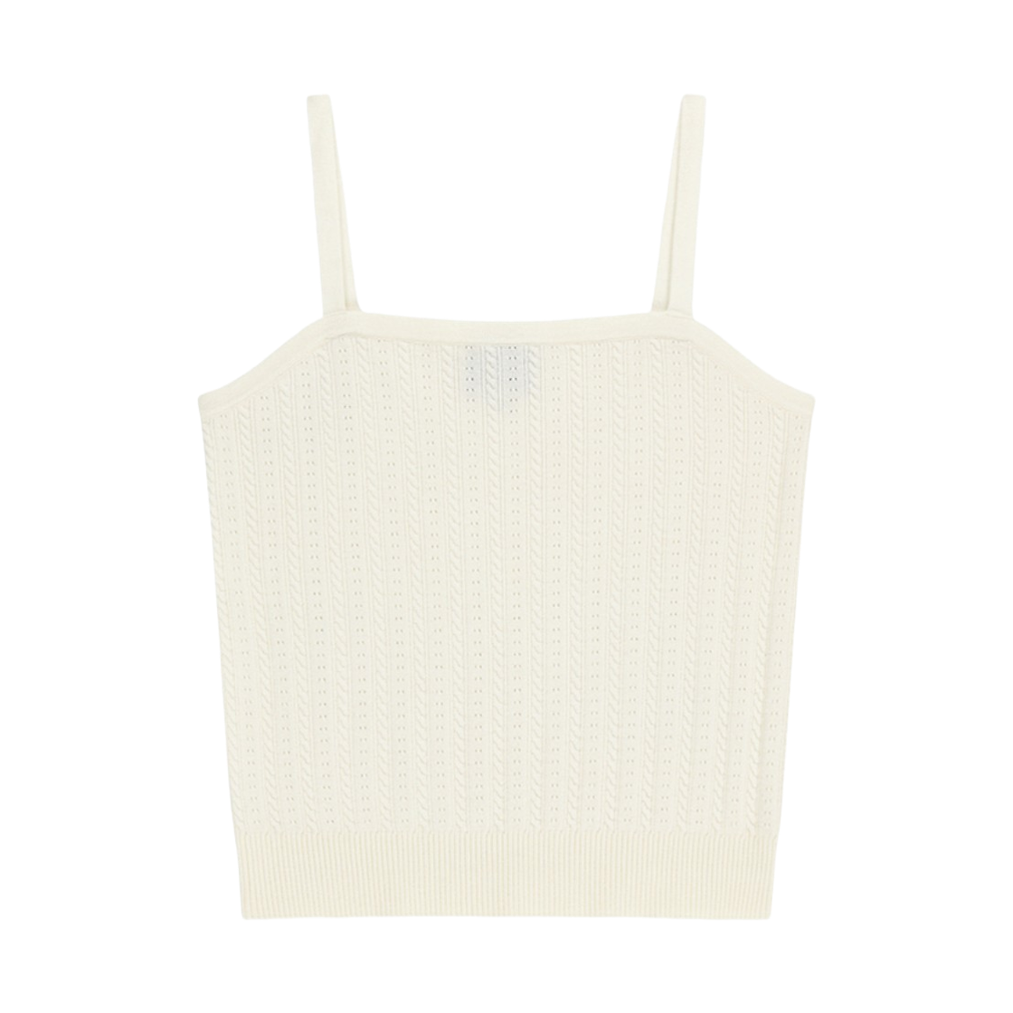 (W) 마리떼 프랑소와 저버 스몰 클래식 로고 하프 니트 가디건 셋업 아이보리((W) Marithe Francois Girbaud Small Classic Logo Half Knit Cardigan Set Up Ivory) - 2