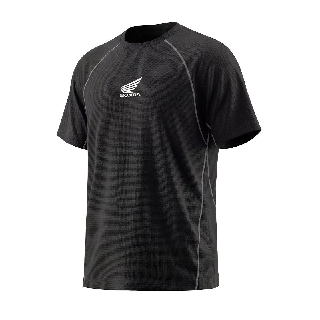 혼다 H-Tech 메쉬 벤틸레이션 하프 저지 슬리브 블랙(Honda H-Tech Mesh Ventilation Half Jersey Sleeve Black)