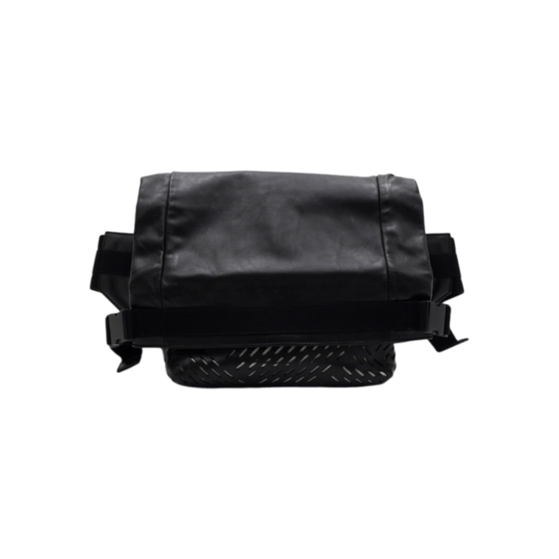 보테가 베네타 578540 블랙 퍼포레이티드 레더 남성 벨트백 크로스백aa61970(Bottega Veneta 578540 Black Perforated Leather Men's Belt Bag Crossbody)