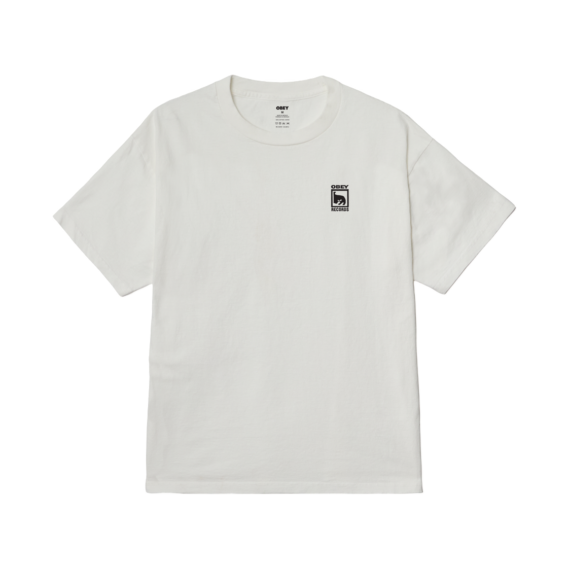 오베이 레코드 아이콘 피그먼트 티셔츠 피그먼트 빈티지 화이트(Obey Records Icon Pigment T-Shirt Pigment Vintage White) - 2