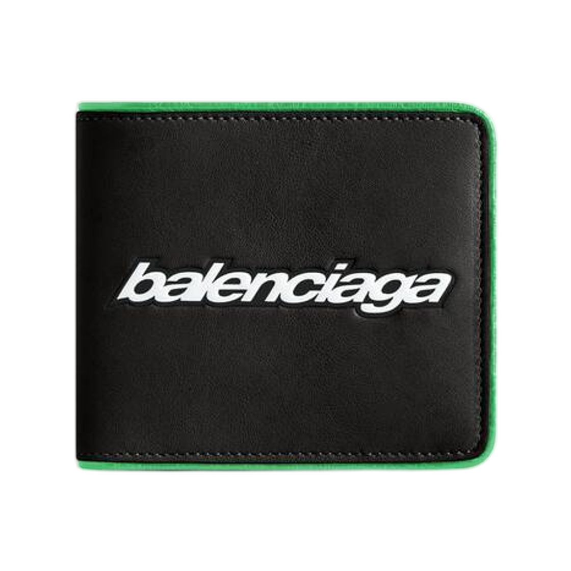 8670542ACF21038 Balenciaga Biker Square Folded Wallet In Black