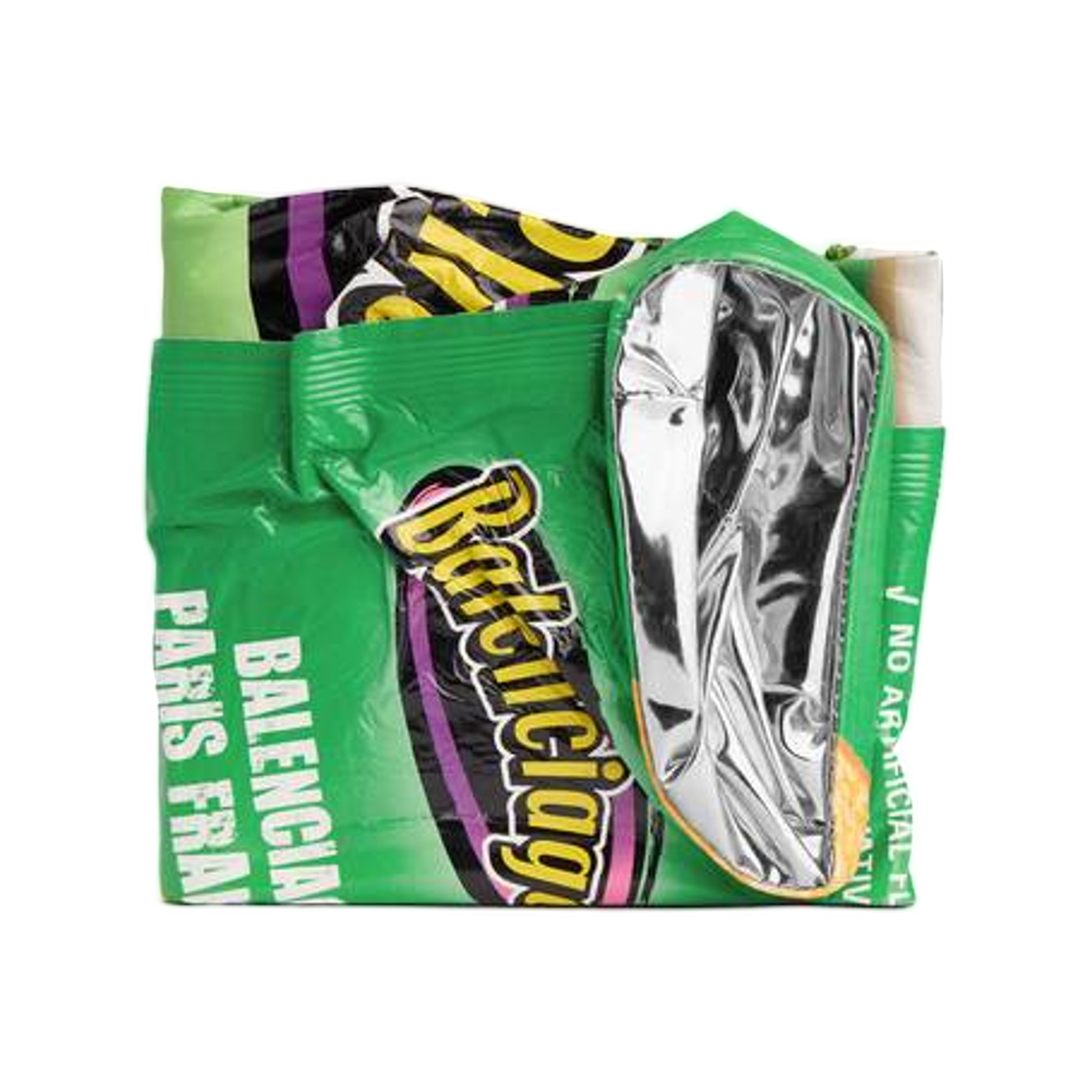 발렌시아가 칩스 스퀘어 폴디드 월렛 그린